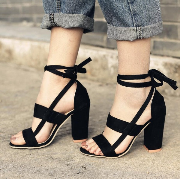Cross Strap High Heels