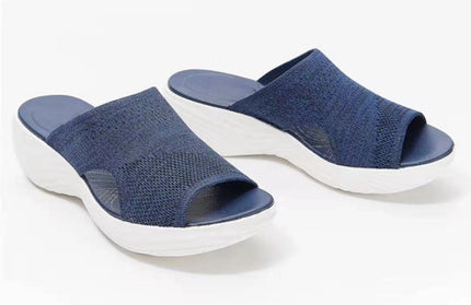 women sandals platforms fly knit high wedge heel platform sandals for women