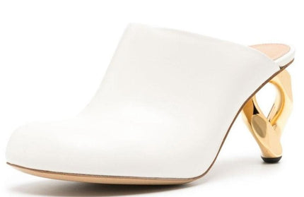 Round toe simple back empty irregular shaped one-leg lazy slippers trendy