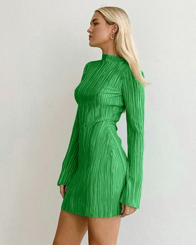 Sexy Pleated Slim Hip Dress