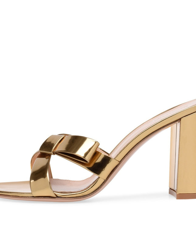 Gold Thick High Heels