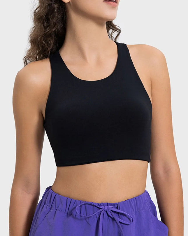 Cutout Round Neck Active Tank