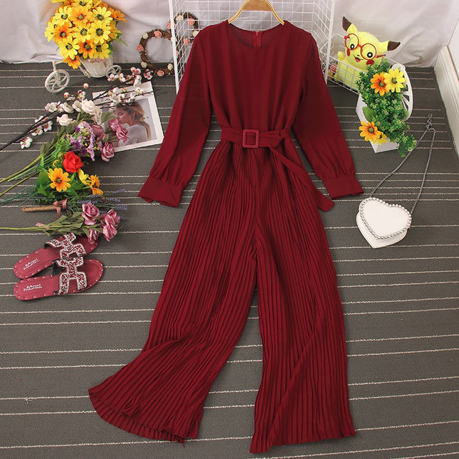 Wide Leg Long Pants Jumpsuit
