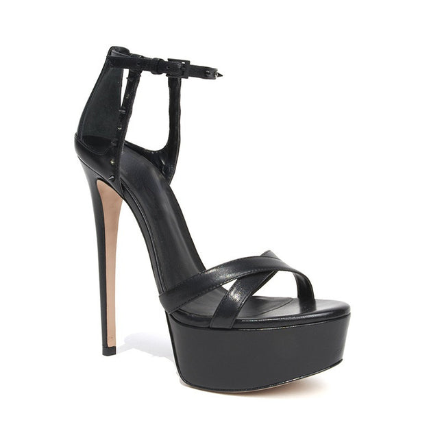 Platform Rivet Heel Sandals