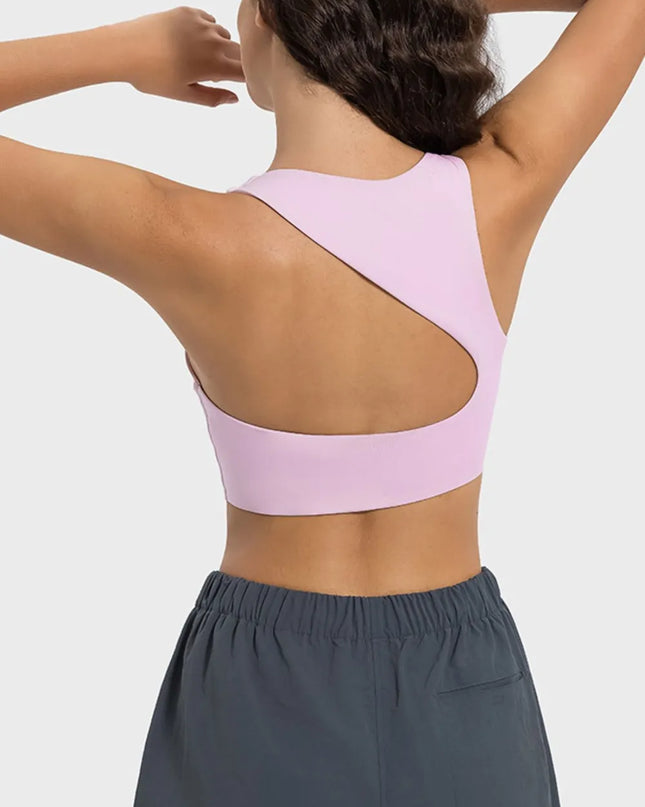 Cutout Round Neck Active Tank