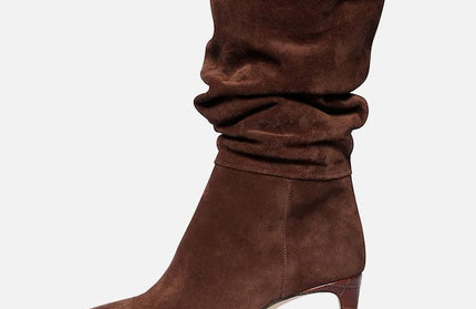 women boots black high heels pointed toe elastic ankle boots heels shoes autumn female sock boots