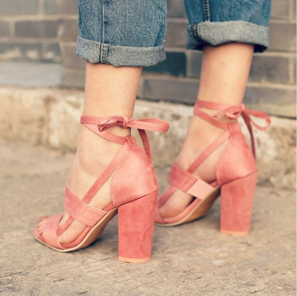 Cross Strap High Heels