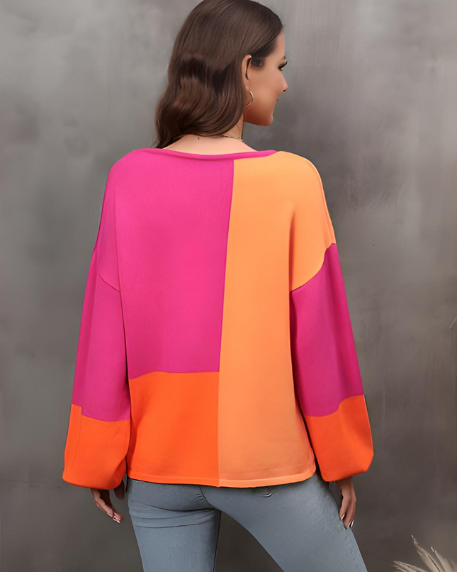 Color Block Sweater - Hey Love Boutique