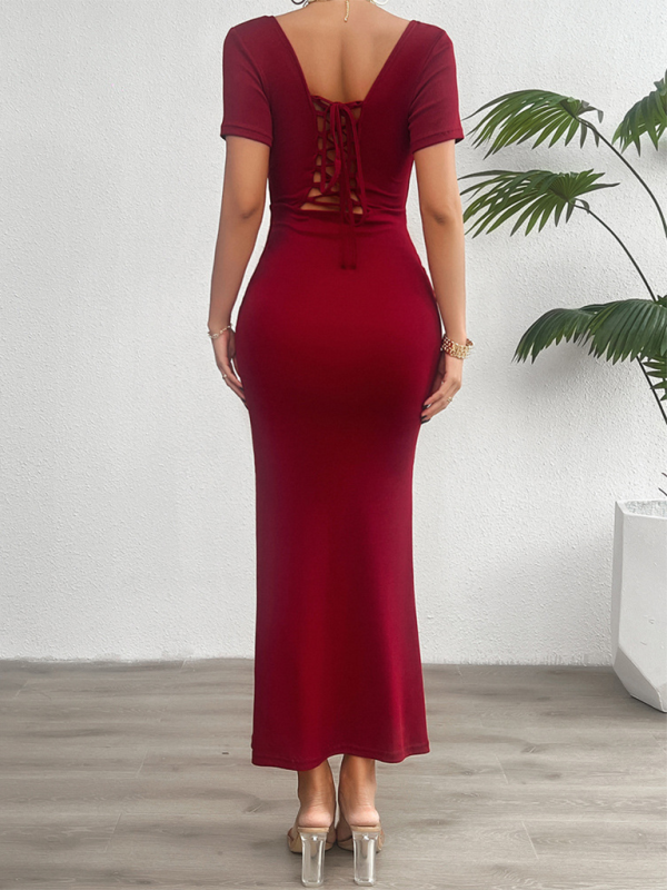 Slim Short Sleeve Dress