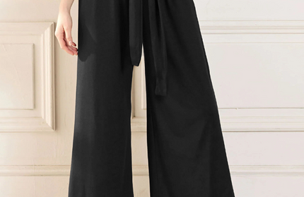 Solid color drapey wide-leg pants, casual and versatile, soft and comfortable yoga pants