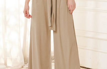 Solid color drapey wide-leg pants, casual and versatile, soft and comfortable yoga pants