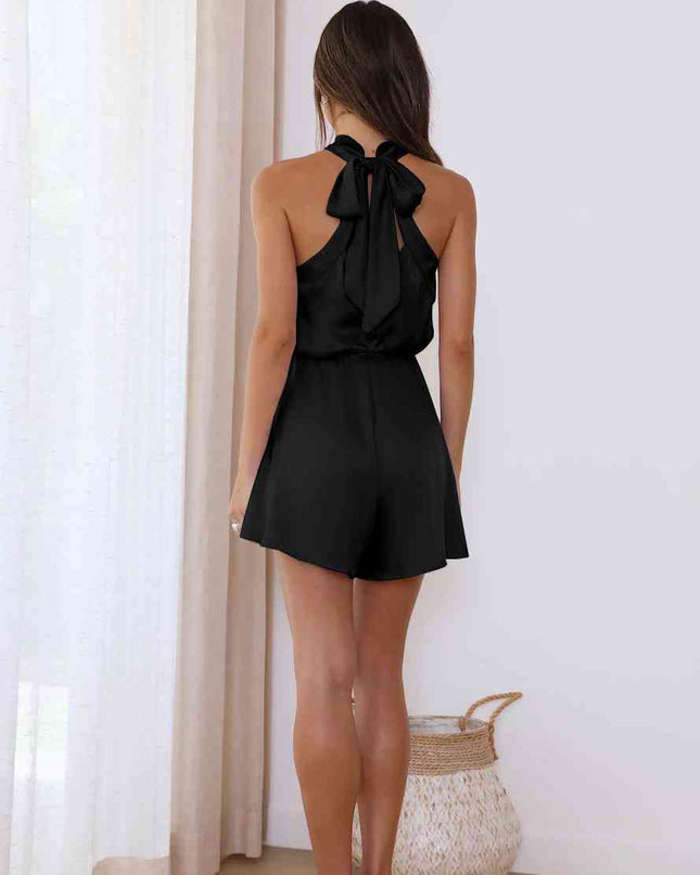 Halter Neck Sleeveless Romper