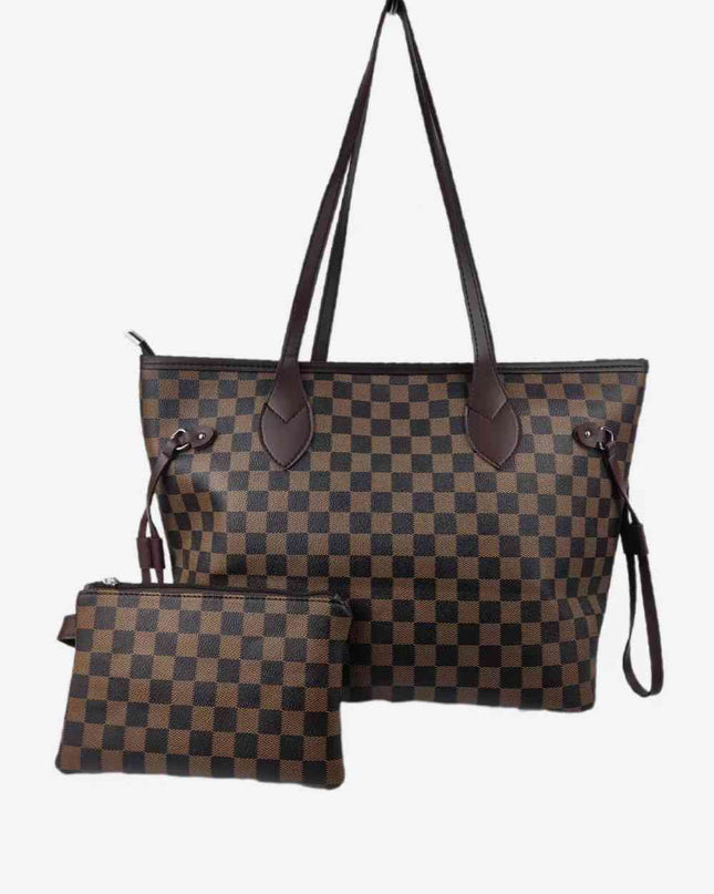 Checkered Two-Piece Bag Set - Hey Love Boutique