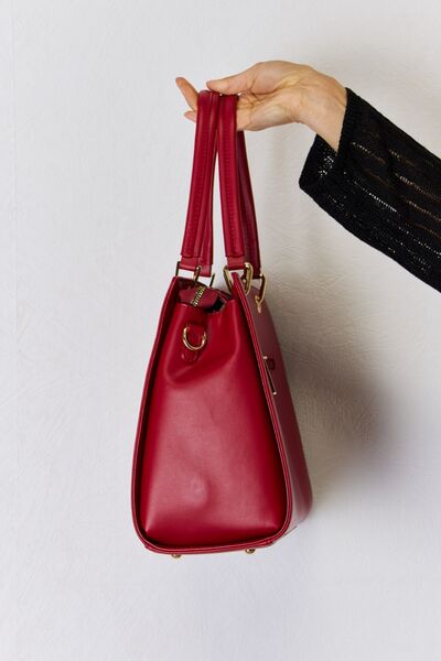 Texture PU Leather Handbag - Hey Love Boutique