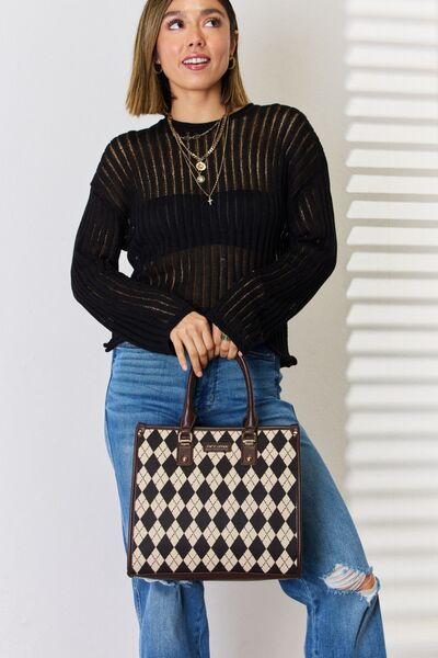 Pattern Leather Handbag - Hey Love Boutique