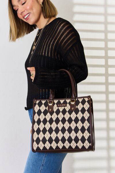 Pattern Leather Handbag - Hey Love Boutique