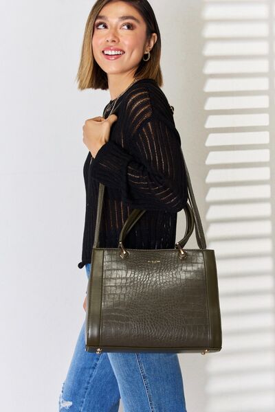 Texture PU Leather Handbag - Hey Love Boutique