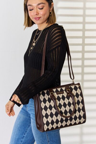Pattern Leather Handbag - Hey Love Boutique