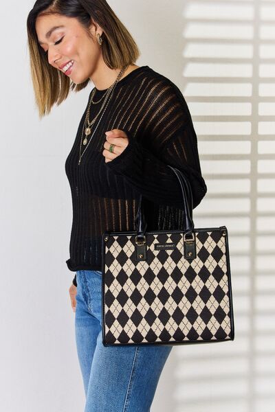 Pattern Leather Handbag - Hey Love Boutique