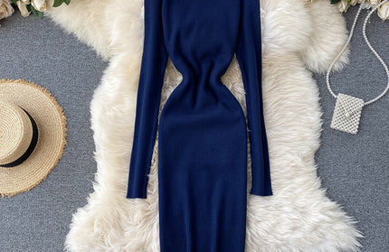 Sexy Turtleneck Knitted Bodycon Dress