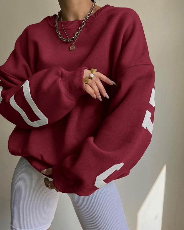 Printed Thickened Versatile Sweater