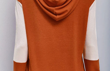 Contrast Long Sleeve Hoodie