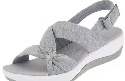 Simple Fish Mouth Sponge Platform Sandals