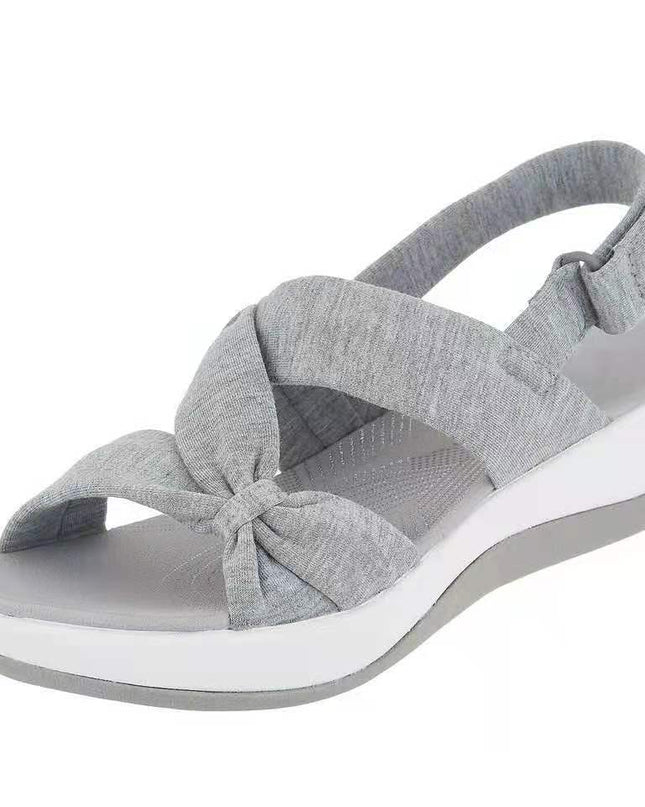 Simple Fish Mouth Sponge Platform Sandals