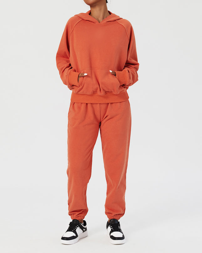Hooded Loose Sport Sweater Set