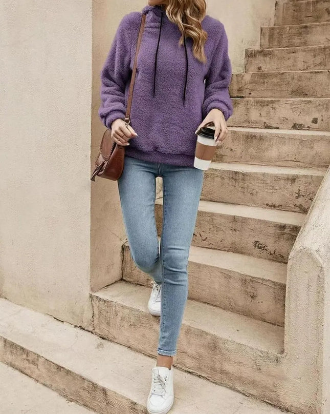 Drawstring Long Sleeve Hoodie