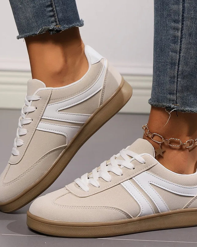 Lace Up Flat Sneakers