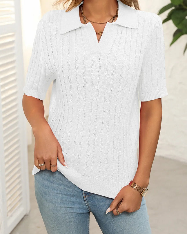 Short Sleeved Pullover Sweater