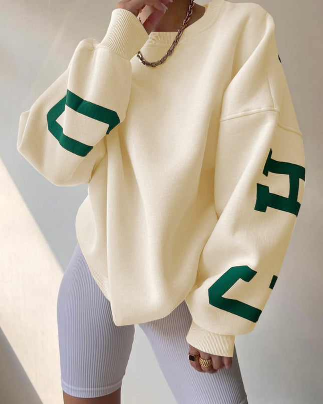 Printed Thickened Versatile Sweater