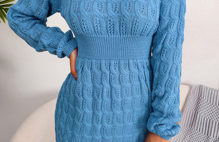 Casual Twist Waist Wrap Hip Dress