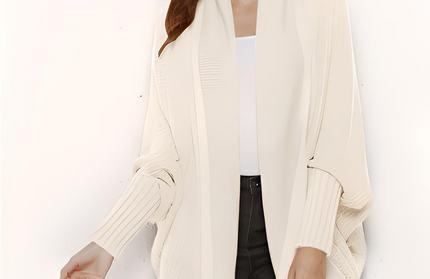 Open Front Batwing Sleeve Cardigan