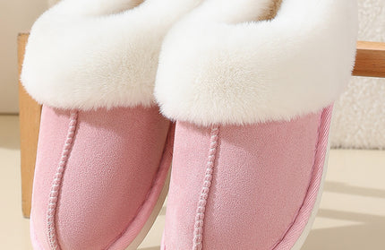 Winter Suede Fur Mouth Slippers - Hey Love Boutique