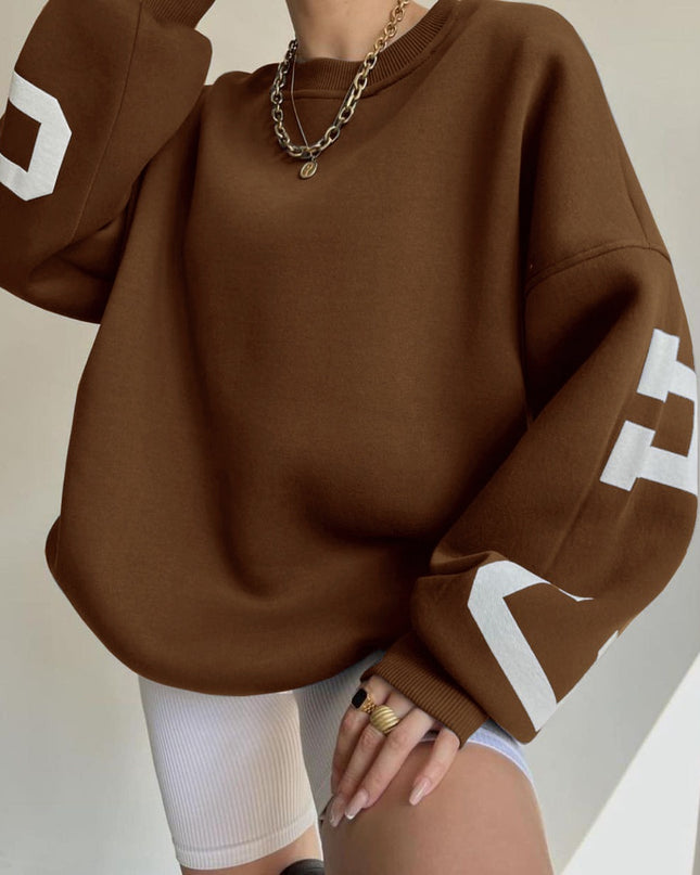 Printed Thickened Versatile Sweater
