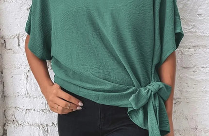 Knotted Half Sleeve Blouse