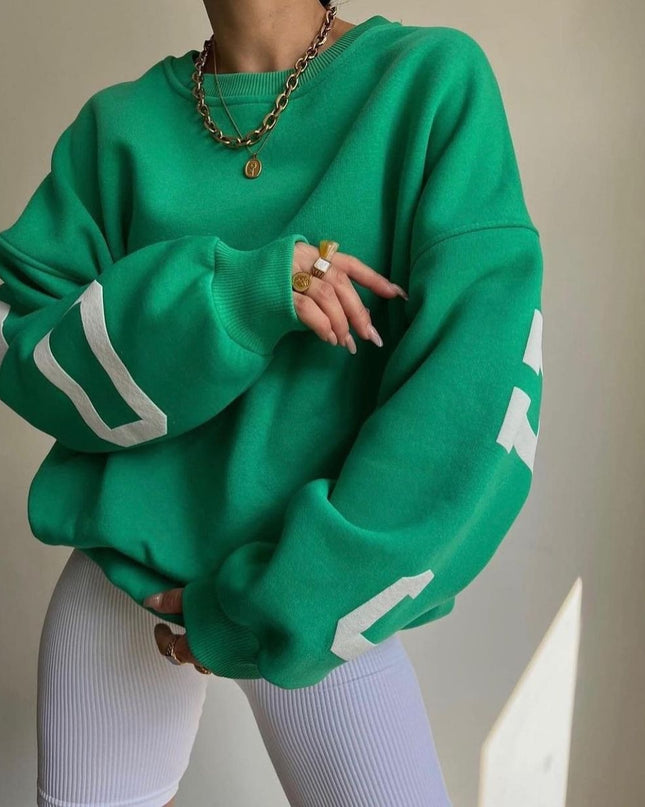 Printed Thickened Versatile Sweater