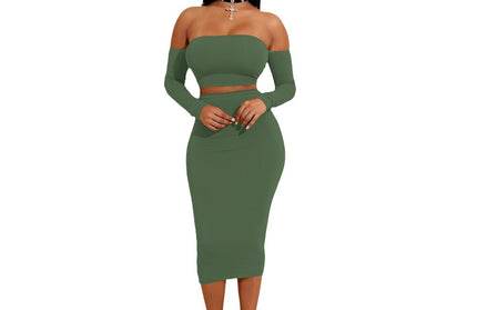 Backless Crop Top Bodycon Pencil Skirt Set