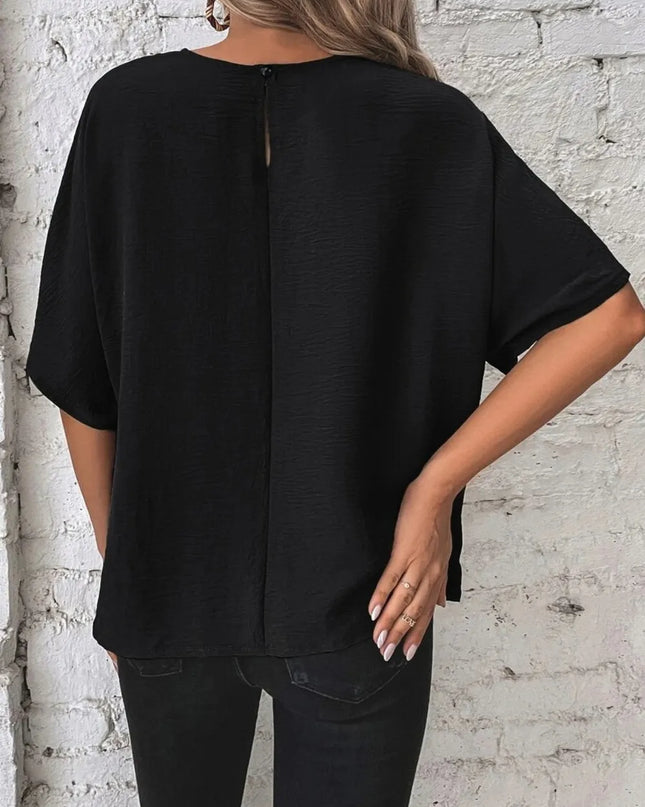 Knotted Half Sleeve Blouse