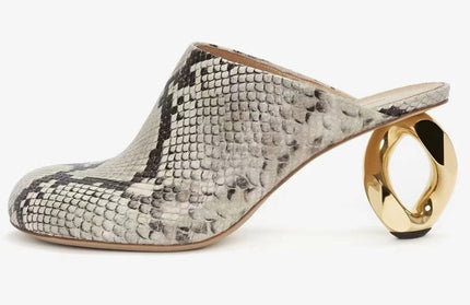 Round toe simple back empty irregular shaped one-leg lazy slippers trendy