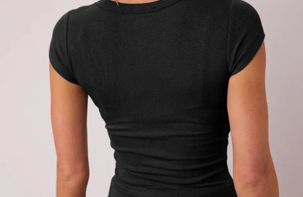 Scoop Neck Cap Sleeve T-Shirt