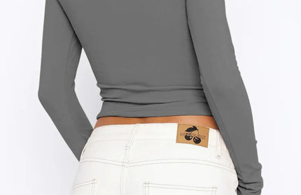 Button Down Long Sleeve Top