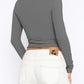 Button Down Long Sleeve Top