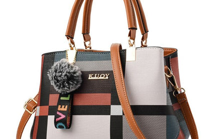 Plaid Stitching Wild Crossbody Bags
