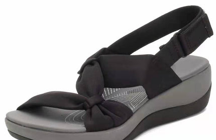 Simple Fish Mouth Sponge Platform Sandals
