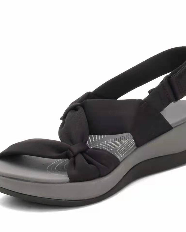 Simple Fish Mouth Sponge Platform Sandals
