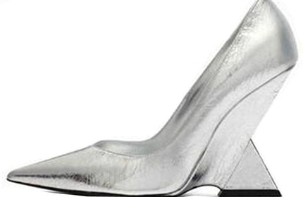 Ultra high heels, shallow mouth, pointed toe, patent leather wedge shoes, catwalk plus size shoes