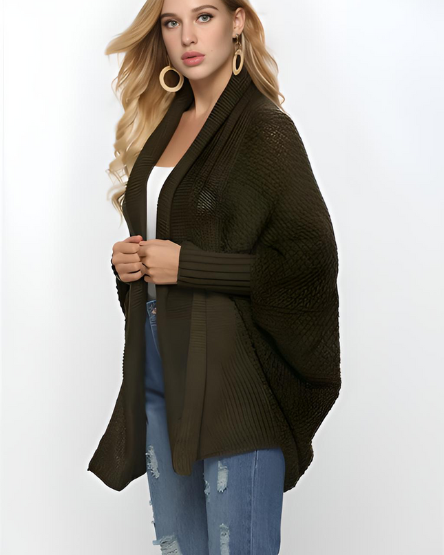 Open Front Batwing Sleeve Cardigan - Hey Love Boutique